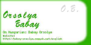 orsolya babay business card